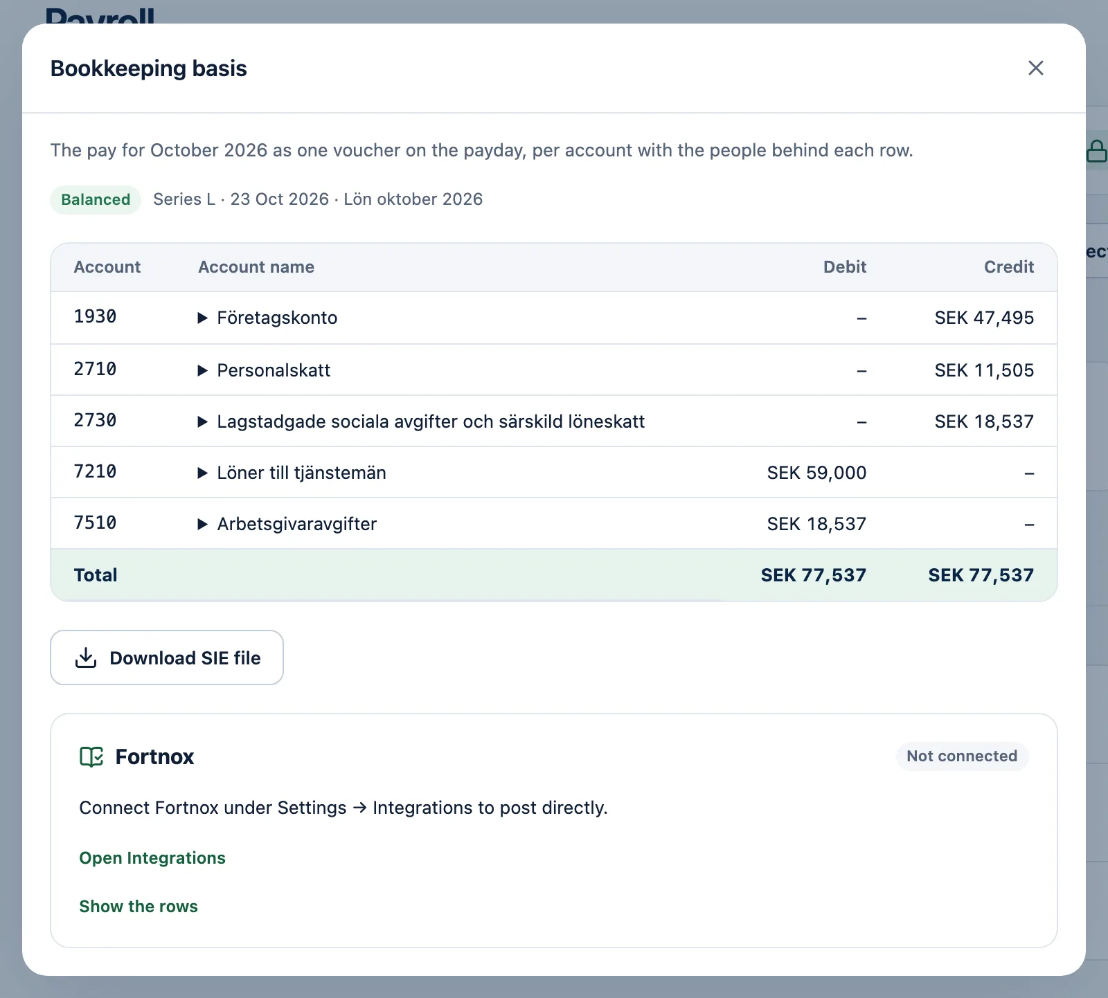 The bookkeeping basis for October 2026: accounts with debit and credit, the SIE file and Fortnox.